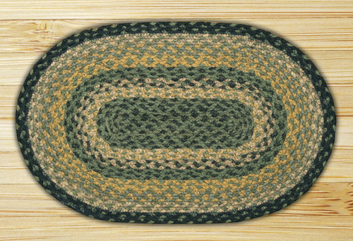 Earth Rugs 46-116 Black-Mustard-Creme Round Swatch
