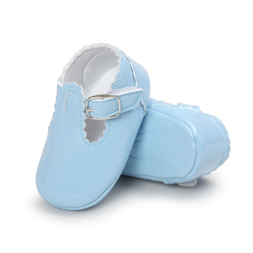 Fashion PU leather baby moccasins shoes T bar red