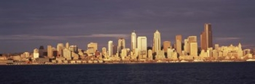 Panoramic Images PPI124139L City viewed from Alki Beach  Seattle  King