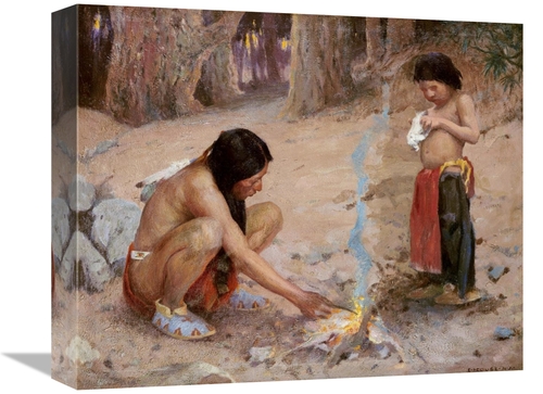 Global Gallery GCS-267881-16-142 16 in. The Campfire Art Print - Eange