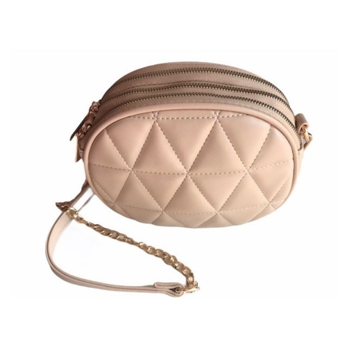 Bandolera redonda con triple cremallera y cadena