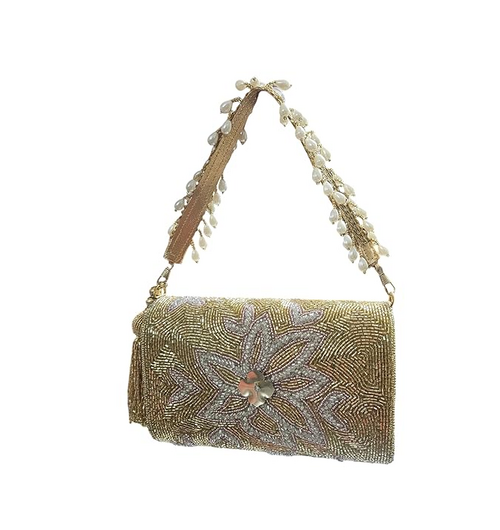 Hand Carry Crystal Stone Handbag Latest and Trendy Purse for Women