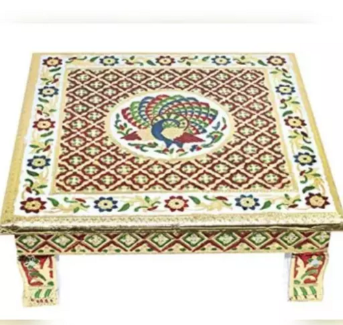 Puja Assan Velvet Puja Cloth/Puja Aasan/Puja Chowki Assan Embroidered