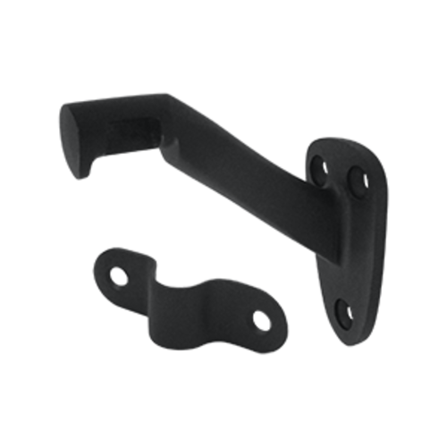3.31 in. Projection Hand Rail Brackets, Black - Solid