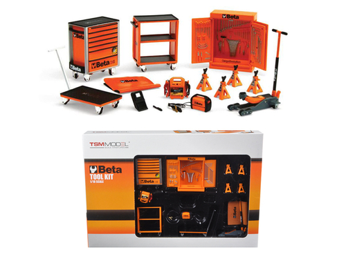 Beta Garage Mechanic Accessory 13 pieces Tool Kit Set for 1/18 Scale