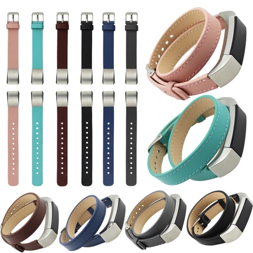 Double Tour Leather Watch Band Strap Bracelet For