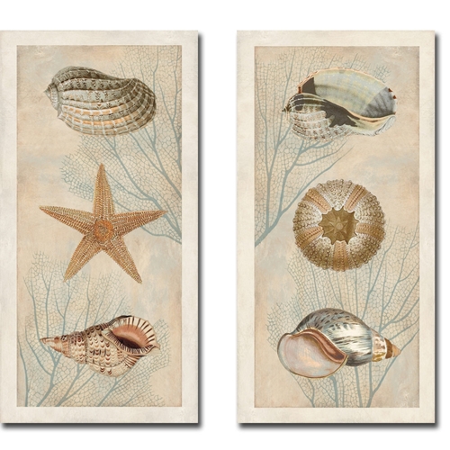 Artistic Home Gallery 1632748TG Ocean Companions I & II by Deborah Dev