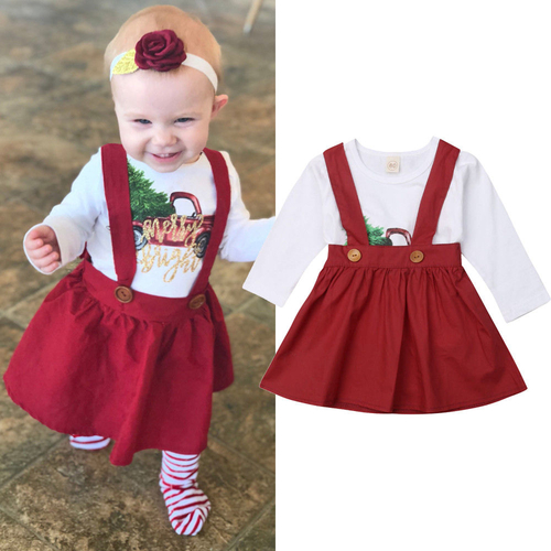 Christmas Cute Lovely Infant Baby Girls Clothes