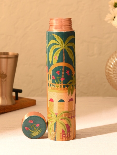 Multicolour Decal Printed Copper Bottle 750ml