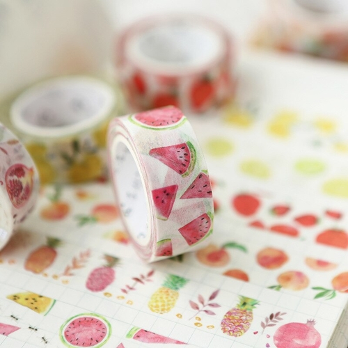 15mm*7m Cute Strawberry Decorative Washi
