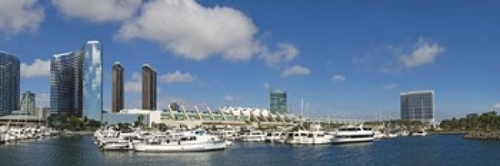 Panoramic Images PPI128899L Buildings in a city  San Diego Convention 