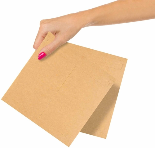 Brown Rigid Mailers 7.5 x 7.5 Self-Seal Hard Shipping Envelopes Pack