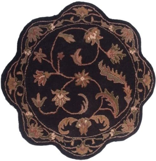 Modern Super Collection Round Shape Multi in Color Wool Area Rug with