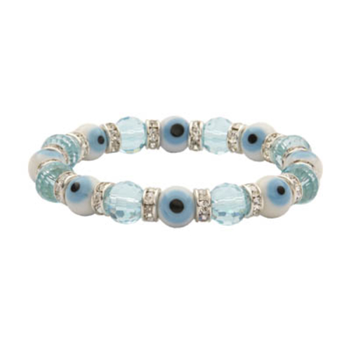 Alexander Kalifano BLUE-BEE-19 Evil Eye Gorgeous Glass Bracelets - Tur