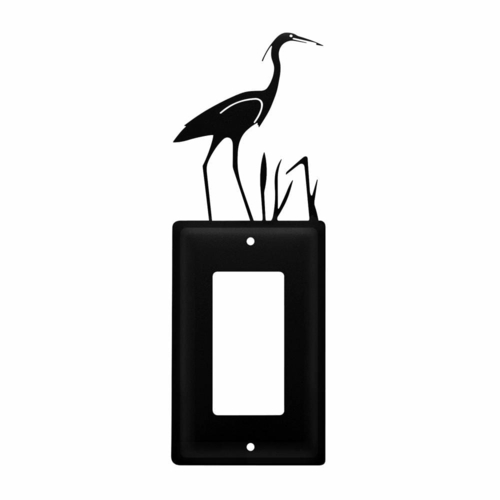 Wrought Iron Heron Single GFCI Cover