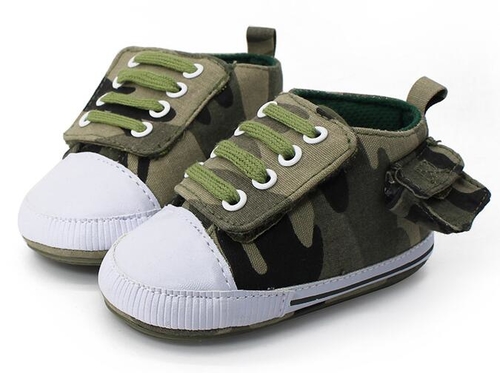 2019 lace up camo baby boys shoes with side bag