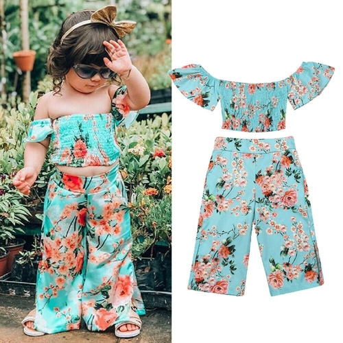 Toddler Baby Girl Floral 1 6Y Clothes Sets Off