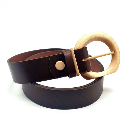 Luxury Wood Belt Fuji Heart 401