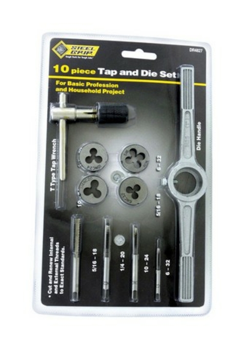 Steel Grip DR4827SAE 10 Piece SAE Tap & Die Set