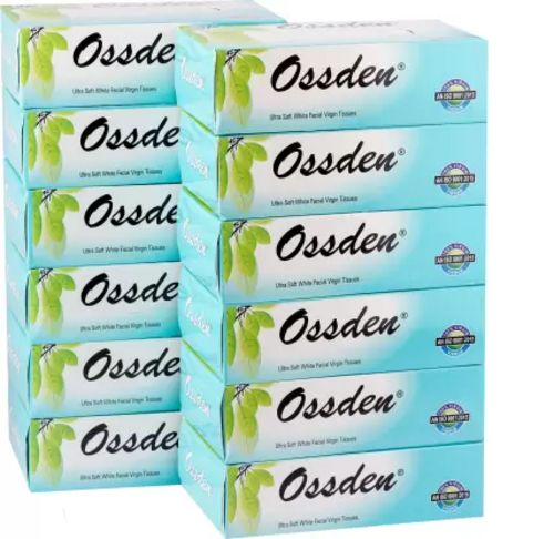 2 ply facial tissue pack of 12 100% virgin paper WHITE pack of 12