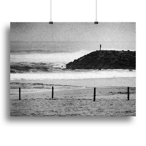 A Lone Figure On The Cliffs Canvas Print or Poster