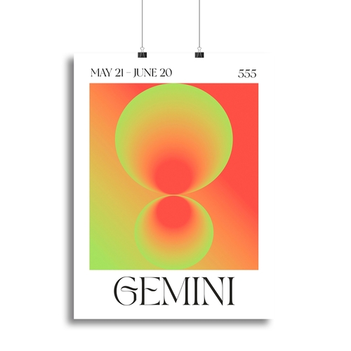 Gemini Celestial Harmony Print Canvas Print or Poster