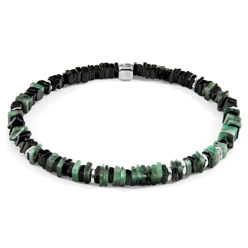 Green Emerald Innot Silver and Stone Bracelet