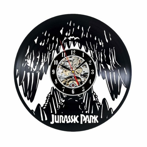 JURASSIC PARK DESIGN HANDMADE VINYL RECORD WALL CLOCK FAN GIFT