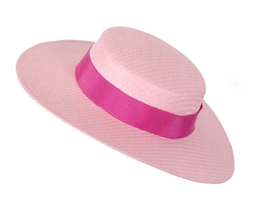 Pink boater hat