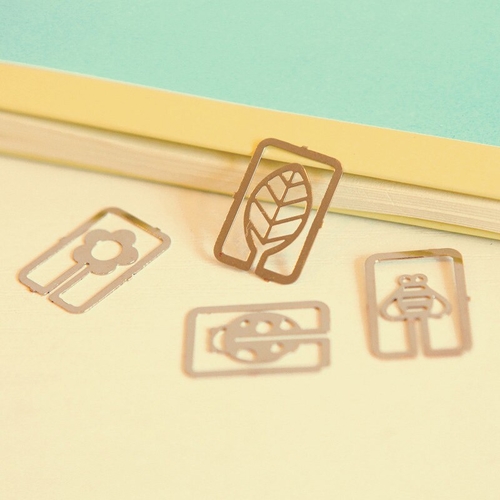 20PCS/PACK Cute Mini Metal Bookmark Brief