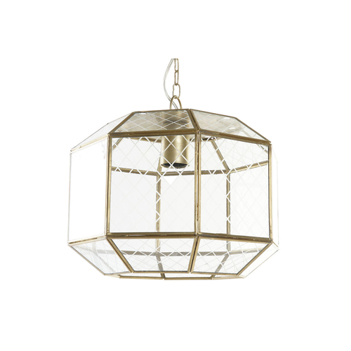Ceiling Light DKD Home Decor 30 x 30 x 22 cm Crystal Golden Brass 50 W
