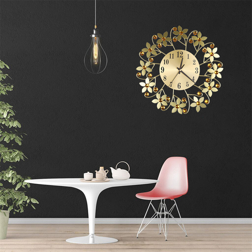 Home Mute Quartz Wall Clock  European Retro Large