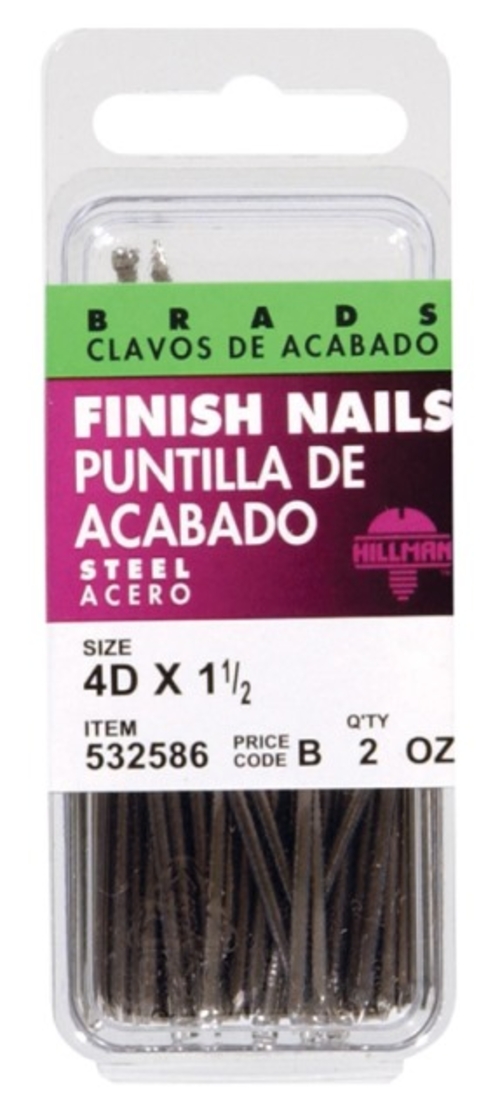 Hillman 532686 8D STL 40 oz Finishing Nails - pack of 6