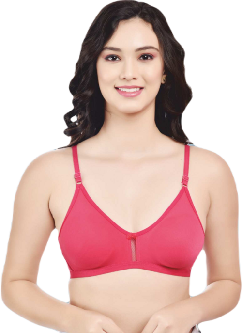 Comfortfit Non-Padded Non-Wired Molded Full Coverage Bra  Pink