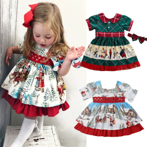 Christmas Toddler Kids Baby Girl Xmas Dress 1 6Y