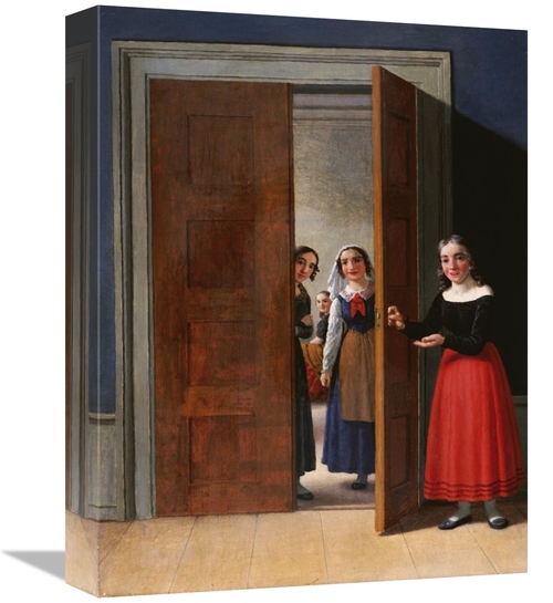 Global Gallery GCS-267953-16-142 16 in. Women by a Doorway Art Print -