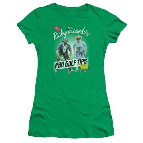 Trevco Lucy-Pro Golf Tips Short Sleeve Junior Sheer Tee- Kelly Green -
