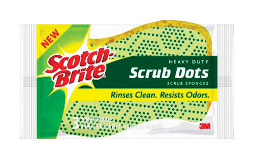 3M 1749951 2.6 x 4.4 in. Scotch-Brite Dots Fiber Scrub Sponge  