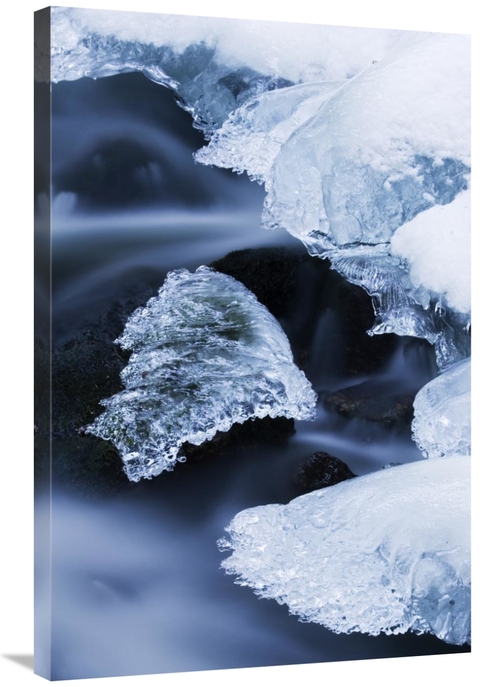 Global Gallery GCS-397864-2436-142 24 x 36 in. Ice Patches in Stream&#