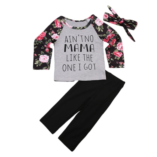 Toddler Kids Baby Girls Clothes Sets Outfit Floral