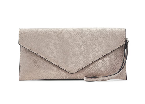 Embellished Clutch with Detachable Chain Strap Sparkle Design-PINK