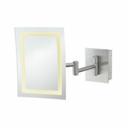 Aptations 913-35-83 Single-Sided LED Square Wall Mirror - Rechargeable