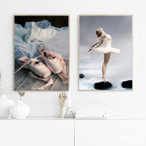 Elegant Ballet Dancer Posters and Prints Photo A4
