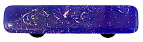 Hot Knobs HK4001-PB Metallic Fractures Cobalt Blue Rectangle Glass Cab