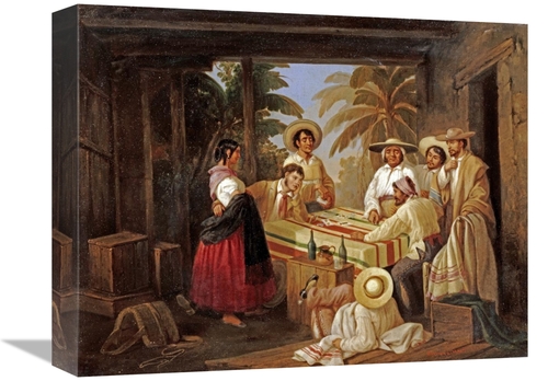 Global Gallery GCS-268532-16-142 16 in. Spanish Card Games Art Print -