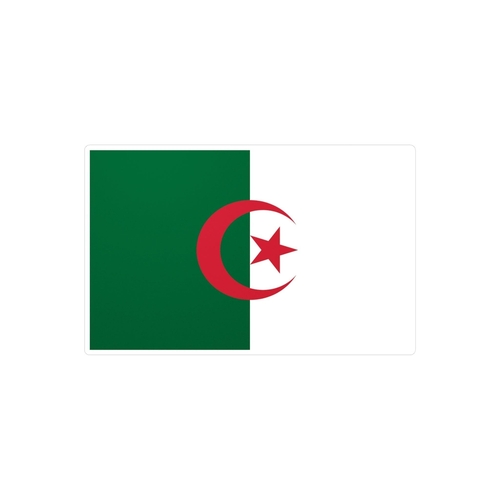 Autocollant Drapeau de l'Algérie en plusieurs tailles