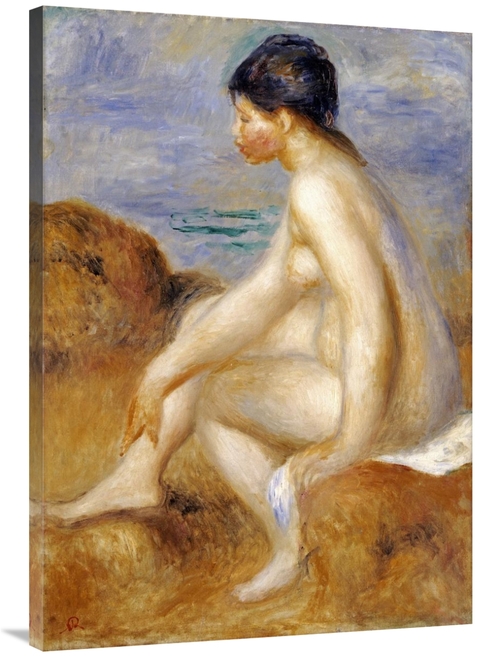 40 in. Bather Art Print - Pierre-Auguste Renoir