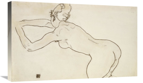 Global Gallery GCS-267242-30-142 30 in. Female Nude Kneeling Art Print