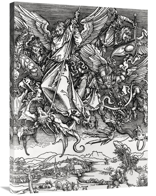 Global Gallery GCS-277448-36-142 36 in. St. Michael Fighting the Drago