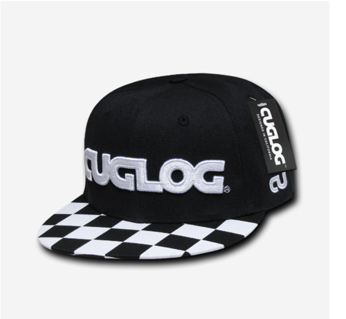Decky C29-BLKWHT2 CUGLOG Checker Snapback - Black , White